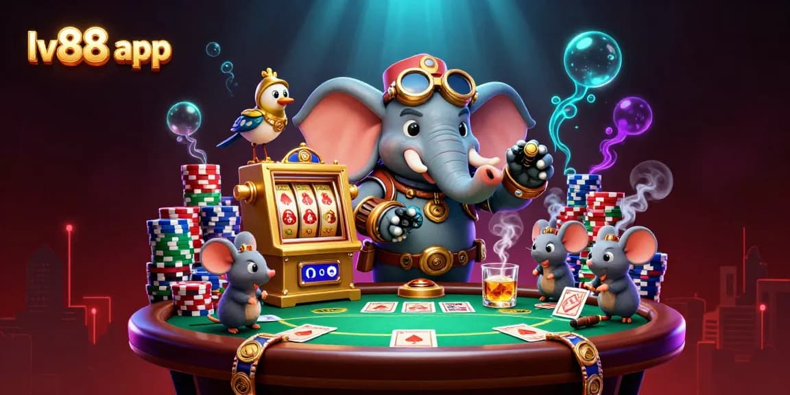 Engage with the lv88 app to experience immersive casino gaming in a vibrant 3D scene.