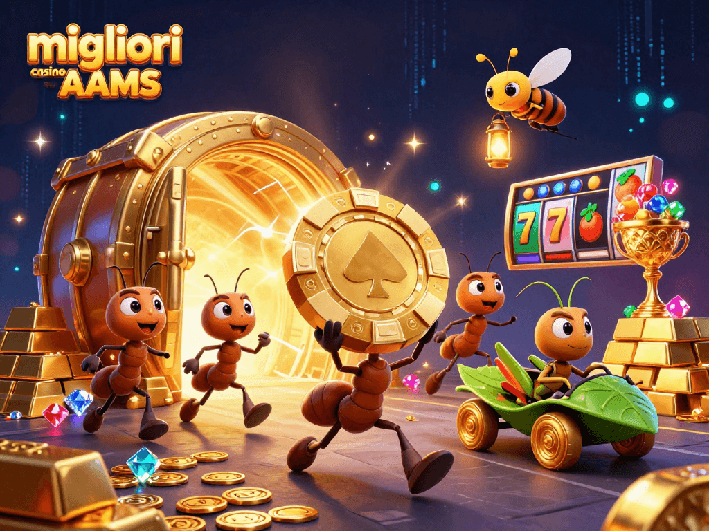 Vivi l'azione ai migliori casino non AAMS con divertenti personaggi e tesori scintillanti.