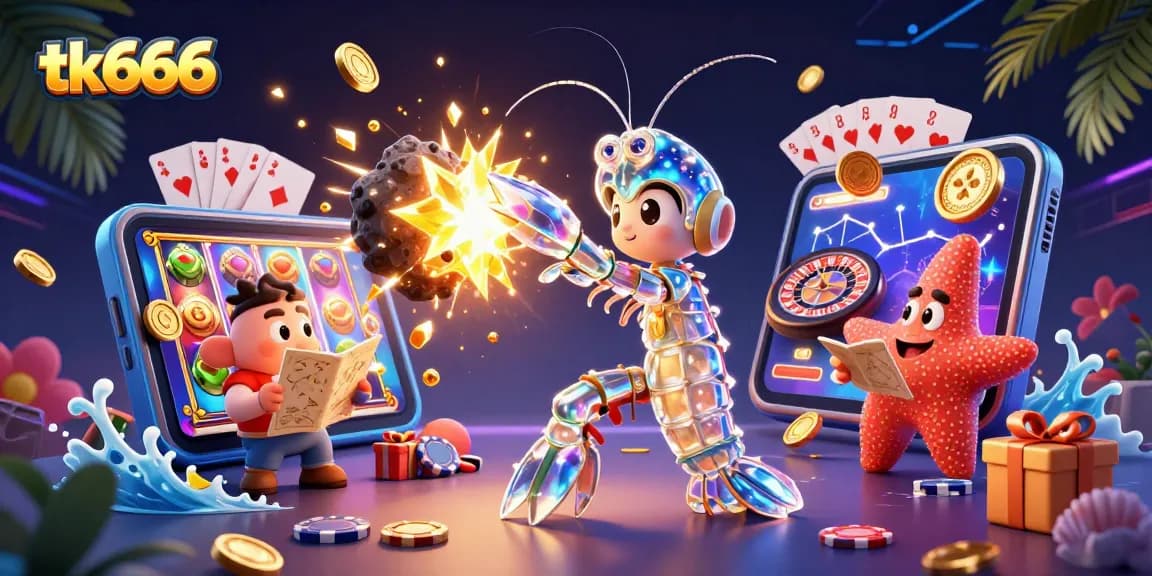tk666 offers exciting slots and gaming experiences amidst vibrant, cosmic visuals.