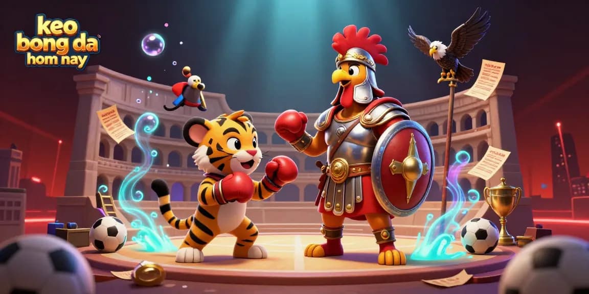 Engage in thrilling sports betting with keo bong da hom nay featuring vibrant characters and dynamic elements.