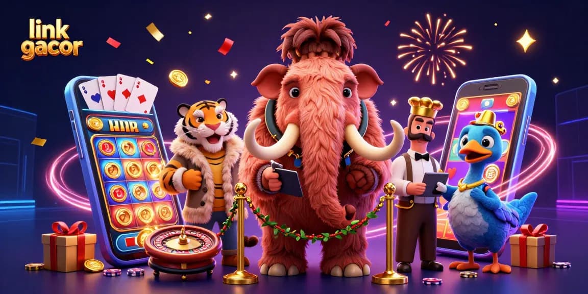 Experience the thrill of winning in this dazzling link gacor casino illustration full of excitement.