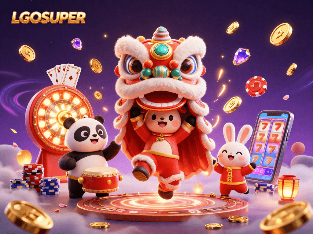 Experience exciting gaming at LGOSUPER with our vibrant and dynamic casino scene full of energy.