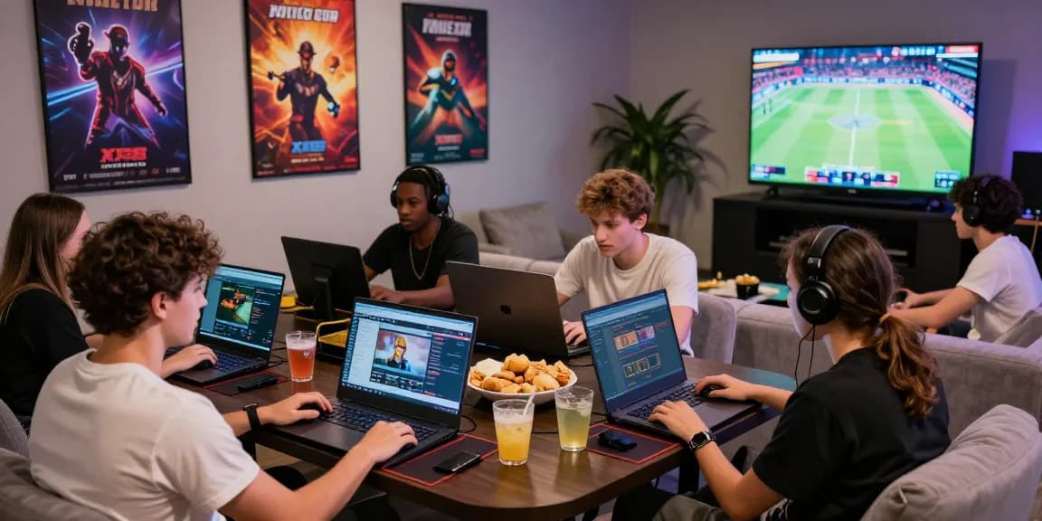 Players enjoying online gaming on the XX88 platform in a vibrant lounge atmosphere.