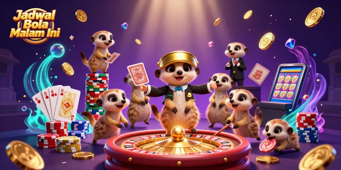 Engage with Jadwal Bola Malam Ini as meerkats run an exciting casino operation filled with vibrant game elements.