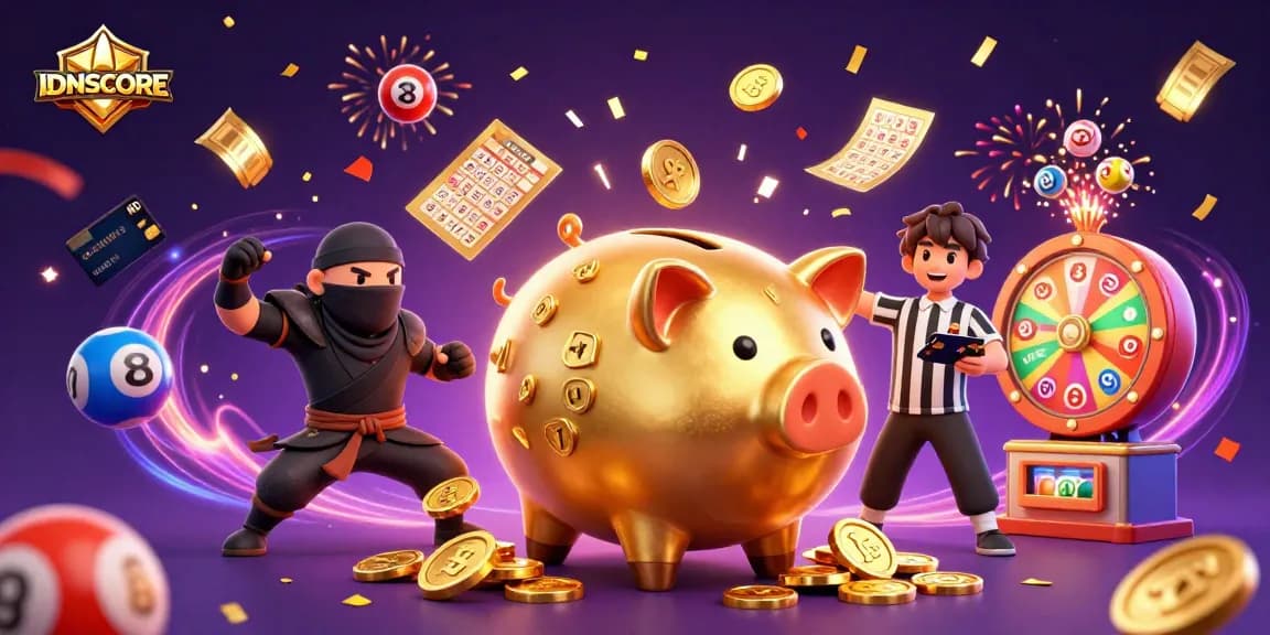 Experience the excitement of IDNSCORE with thrilling characters and vibrant lottery elements!