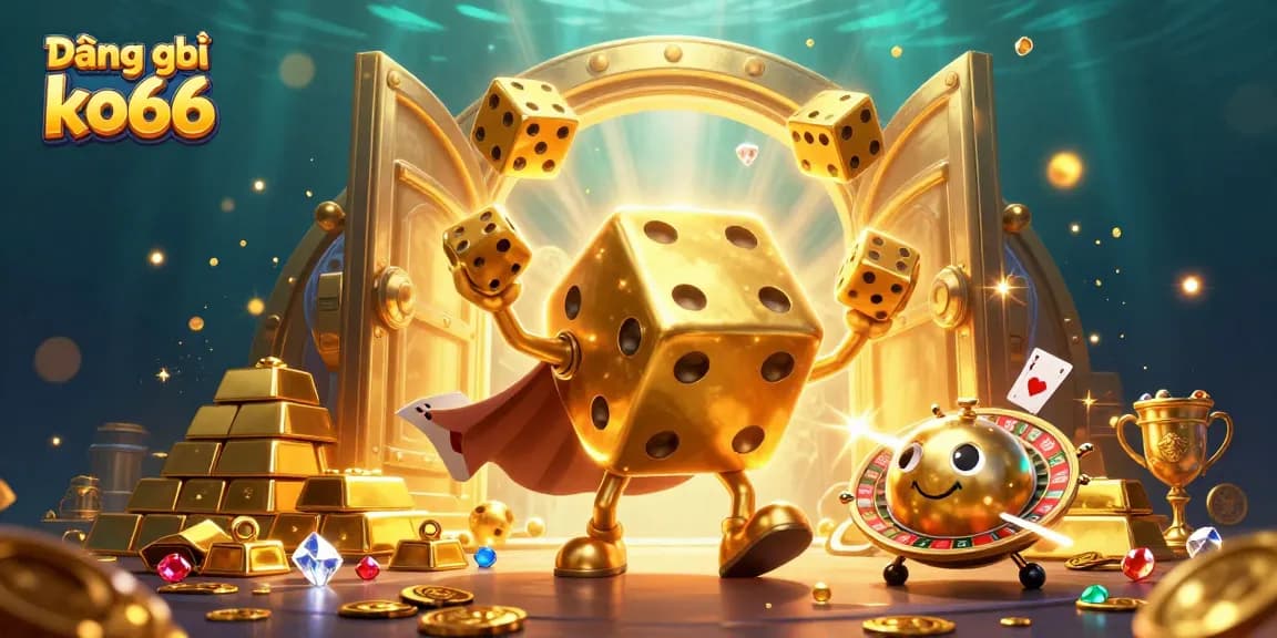Roll the dice and unlock treasures with Đăng ký ko66 in a colorful 3D casino scene.