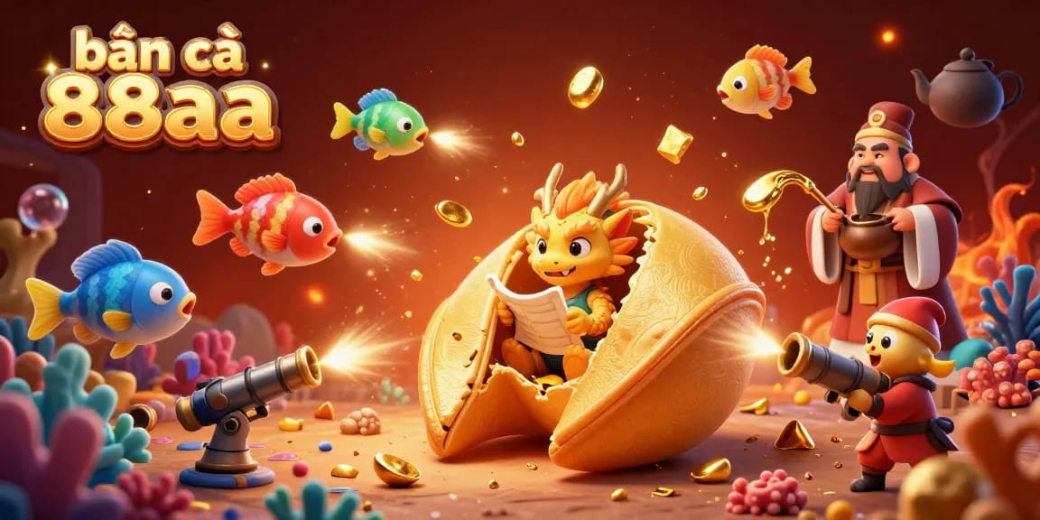 Engage in the thrilling bắn cá 88aa game, with colorful fish shooting from vibrant cannons in an exciting underwater adventure.