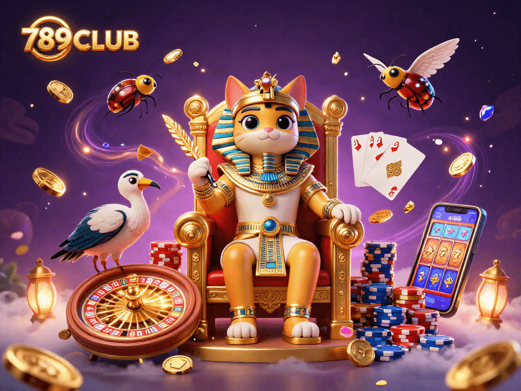 Engage with exciting gameplay at 789CLUB featuring a vibrant 3D casino scene.