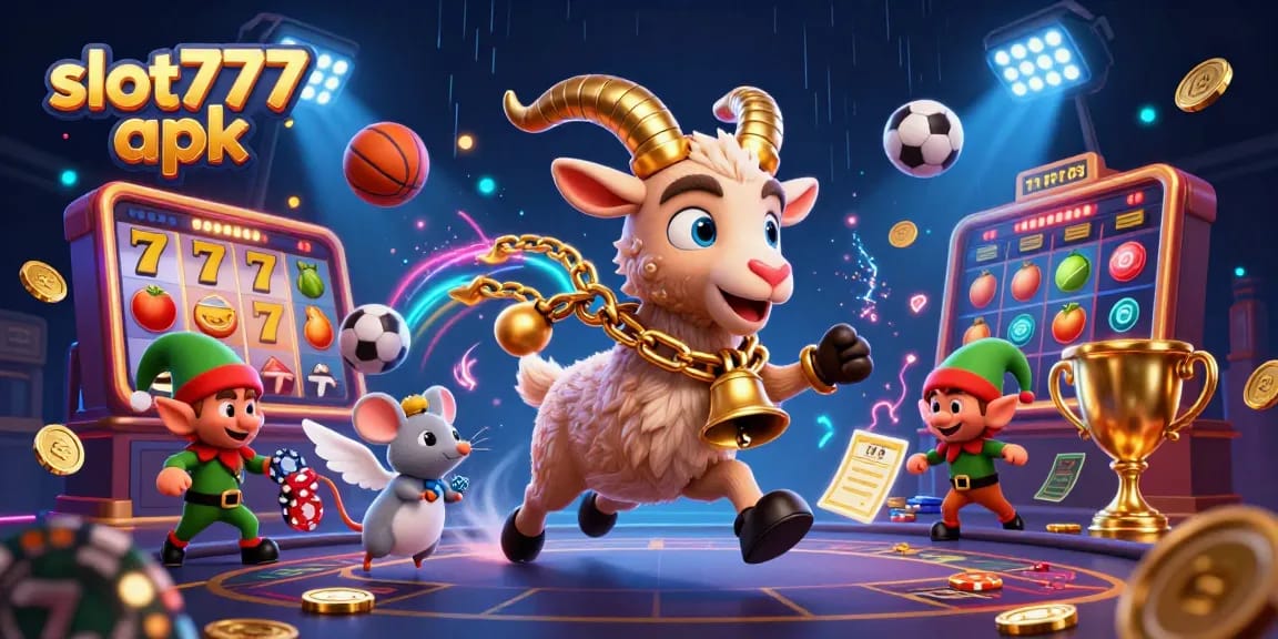 Experience slot777 apk excitement with dynamic casino action featuring winning slots and vibrant characters.