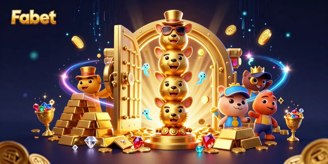 Join Fabet in a vibrant casino world filled with golden treasures, gems, and animated totem magic.