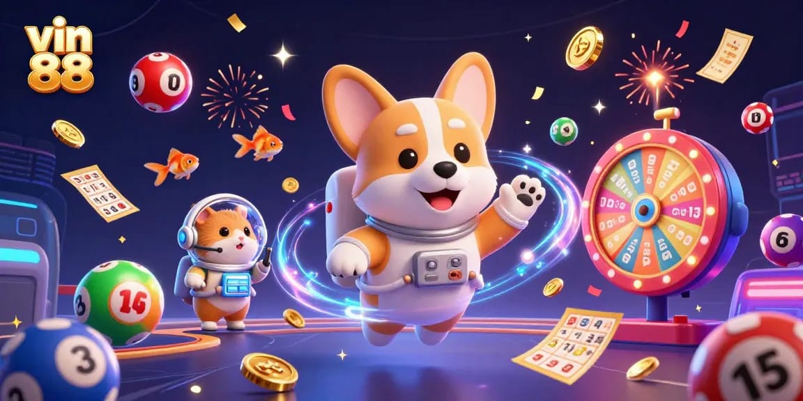 Play exciting games at vin 88 with colorful lottery balls and exciting casino visuals.