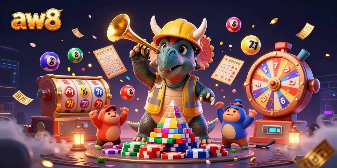 Experience the excitement at aw8 with vibrant casino gameplay elements and engaging characters.