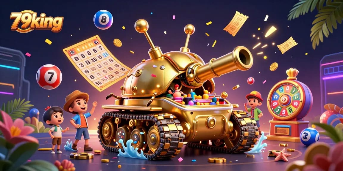 Experience thrilling wins with 79king's vibrant casino-inspired digital illustration scene.
