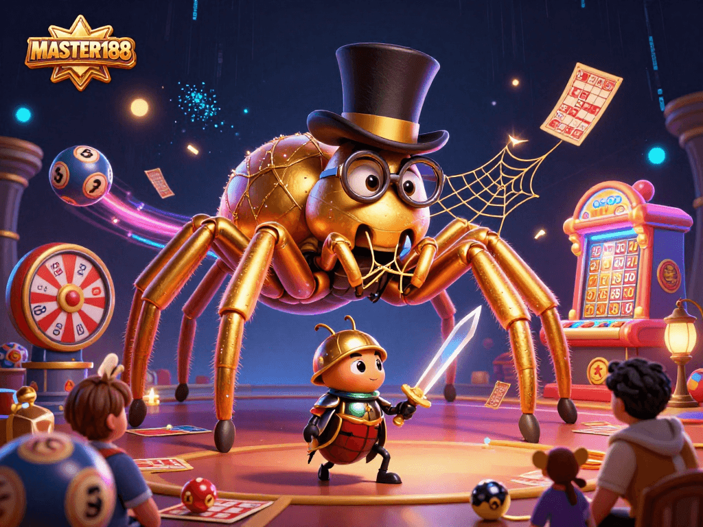 Engage in thrilling lottery action with MASTER188 as vibrant prizes and games illuminate the scene.