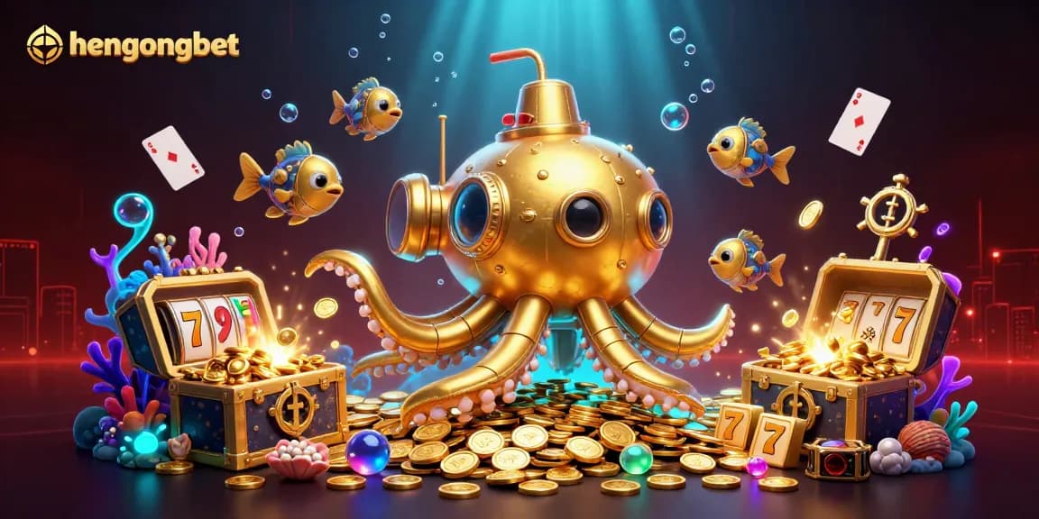 Experience the thrill of gaming at hengongbet with a dynamic underwater casino scene.