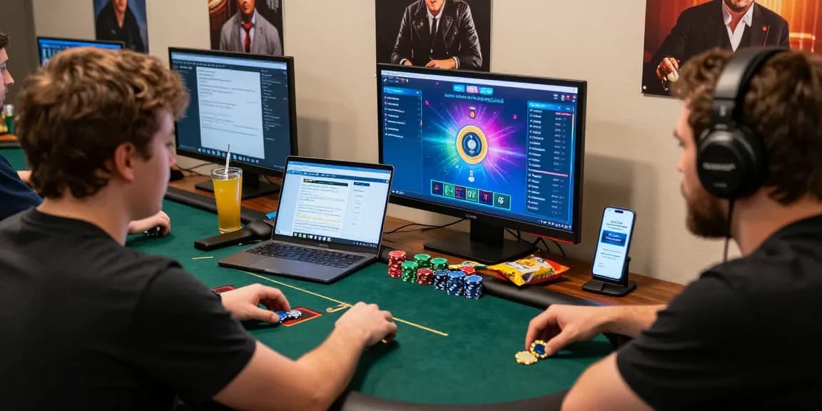 Dewapoker online gaming experience with an enthusiastic player in an engaging virtual poker game.