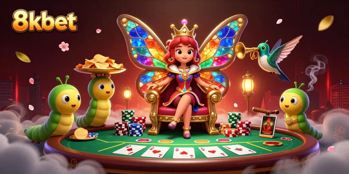 Place your bets in the vibrant world of 8kbet, featuring rich colors and dynamic gaming elements.