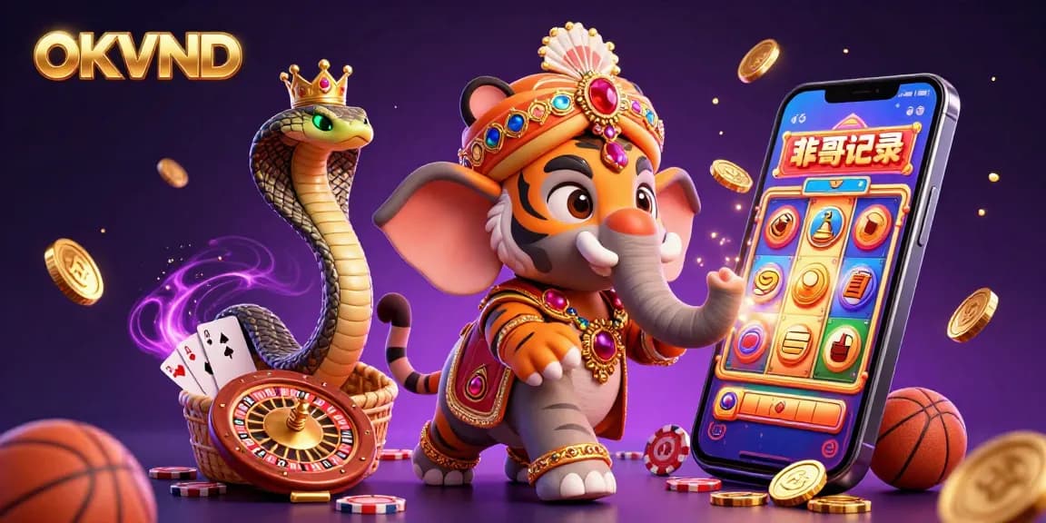 Engage in thrilling betting with OKVND featuring a vibrant sports theme and captivating casino elements.
