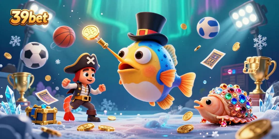 Experience the thrill of casino gaming with 39bet, featuring engaging characters in a dynamic undersea adventure.