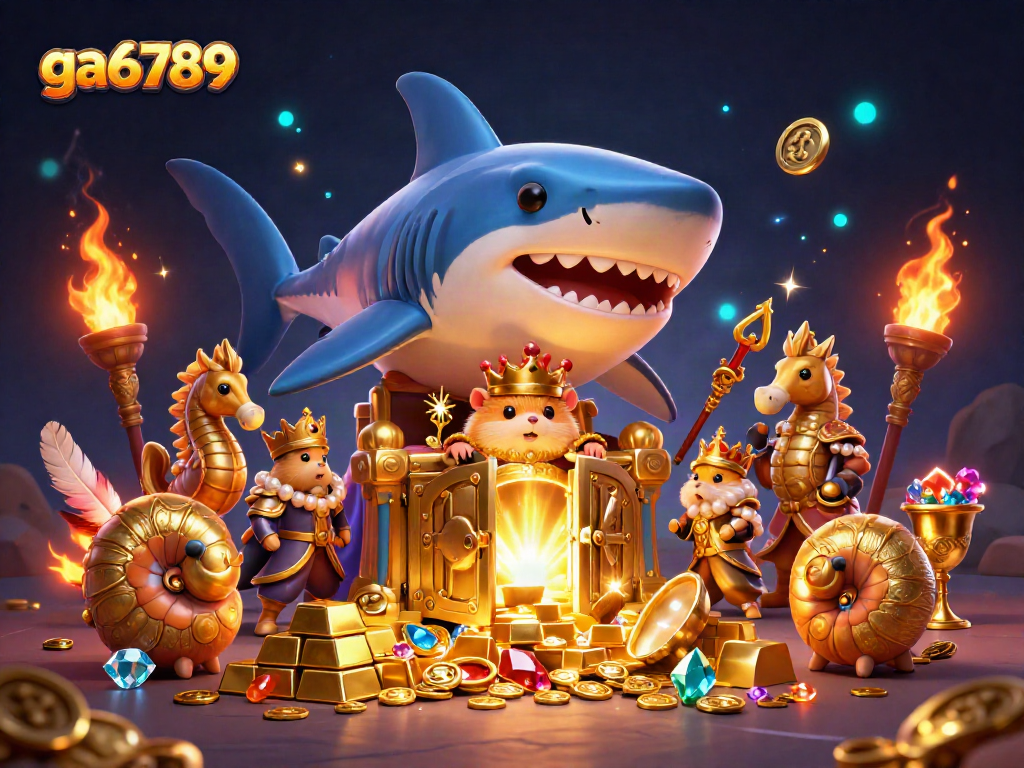 Engage in thrilling cockfighting action at ga6789, where the golden hamster king rules his vibrant arena of treasure.