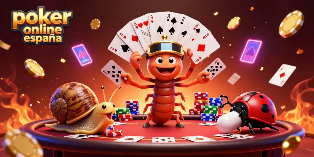 Disfruta del emocionante póker online en España con una escena dinámica y personajes cautivadores.