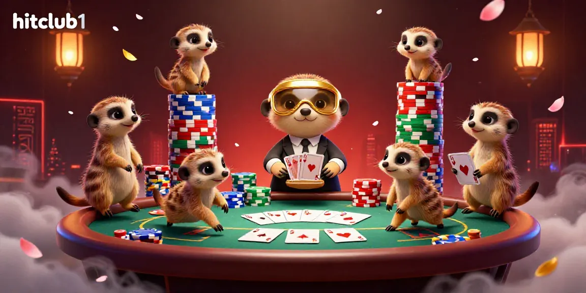 Engage in thrilling games at hitclub1 with meerkats orchestrating a vibrant casino atmosphere.