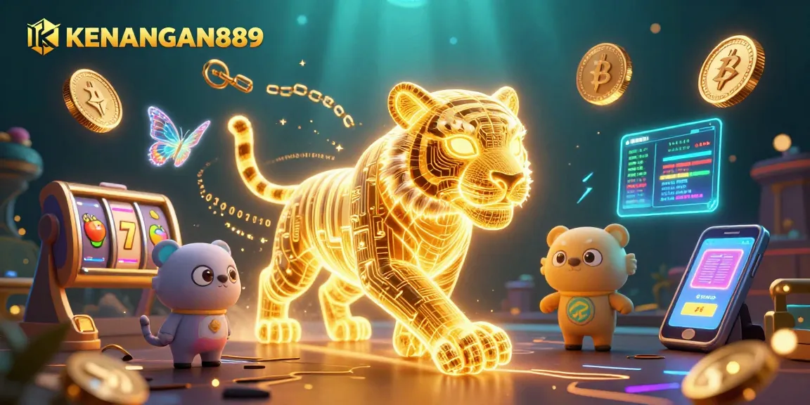Play exciting casino games at KENANGAN889 with vibrant visuals and crypto elements!