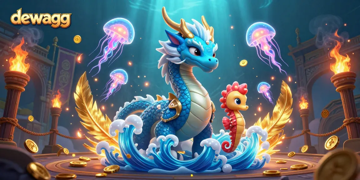 Experience thrilling wins at Dewagg with a vibrant underwater casino scene featuring mystical creatures.