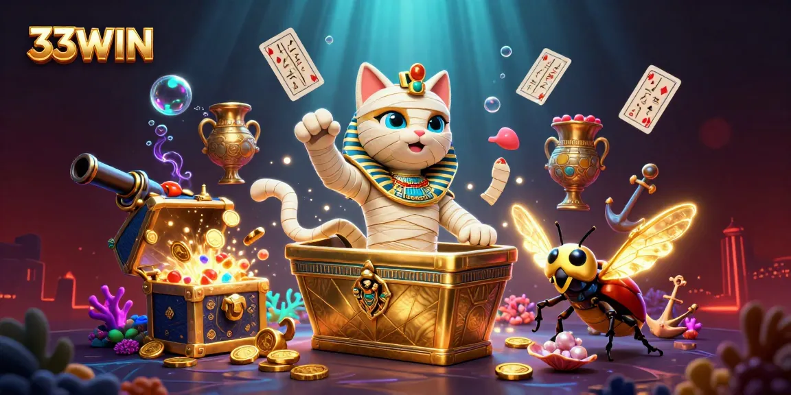 33WIN invites players into an exciting pyramid casino experience with rich visuals and thrilling elements.