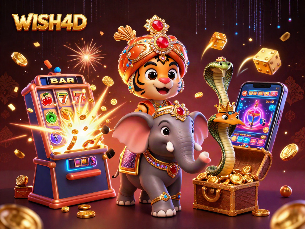 WISH4D takes you to an exotic casino world with vibrant characters and thrilling gaming elements.
