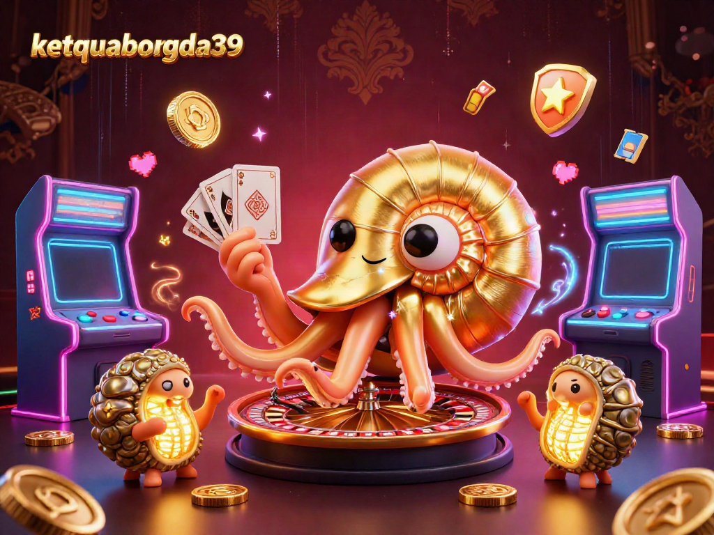 Experience thrilling wins with ketquabongda39's vibrant casino-themed illustration featuring a giant nautilus and playing cards.