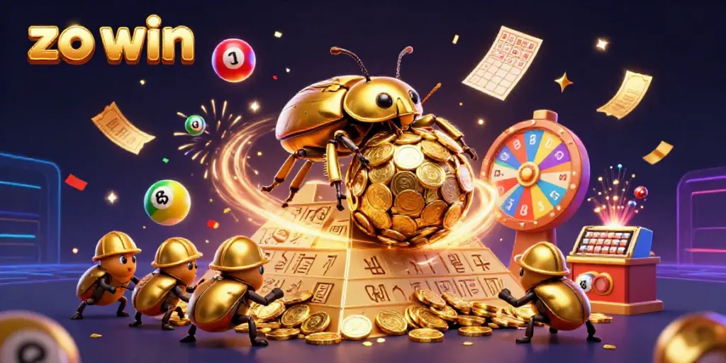 Join the fun and win with zo win in this vibrant illustration of casino excitement!