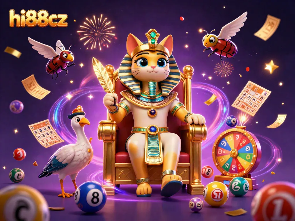 Engage in the exciting world of hi88cz with colorful lottery balls and rich casino elements!