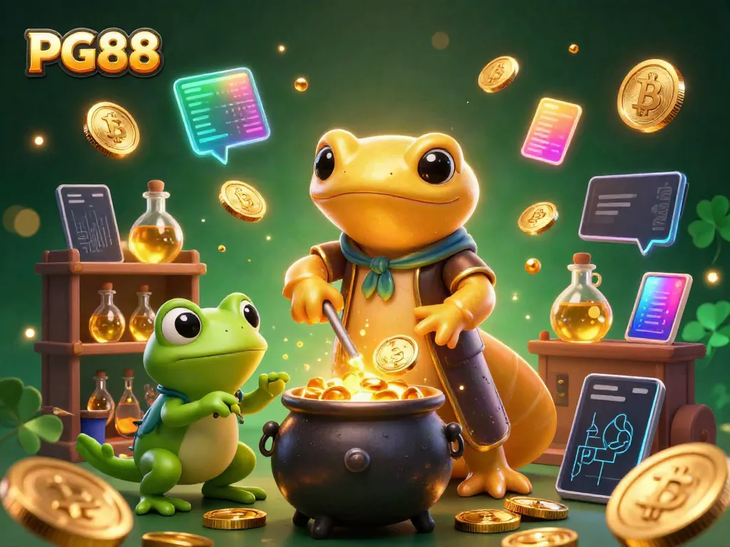 Experience PG88 with a golden salamander alchemist creating wealth through captivating casino elements.