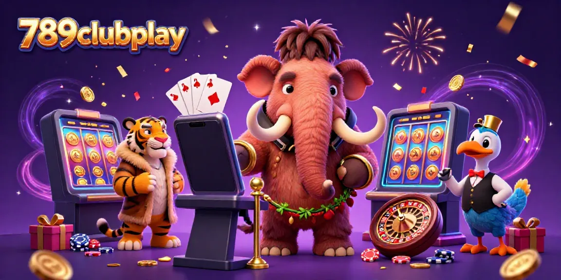 Experience the fun at 789clubplay with a woolly mammoth bouncer checking IDs.
