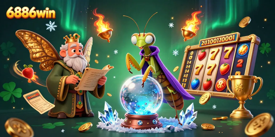 Engage with 6886win's jackpot slots through this vibrant casino-themed digital illustration.
