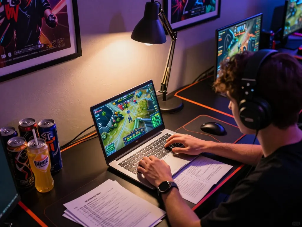 Engaging gameplay on MPO ID platform with realistic online casino interface using tablet and strategy notes