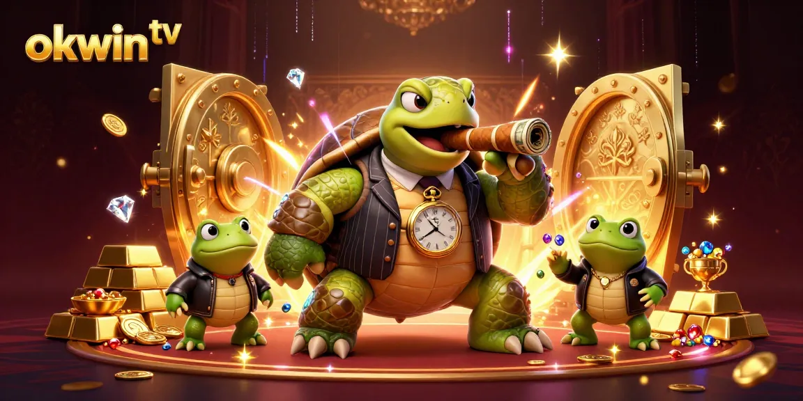 Bet on okwin tv as a cartoon turtle gangster and bullfrogs navigate a treasure-filled casino.