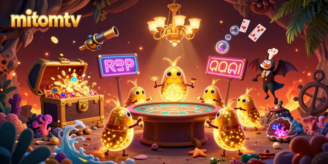 Experience immersive gaming at mitomtv with vibrant glowworms in a captivating cave casino.