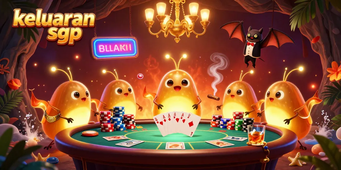 Experience keluaran sgp excitement with glowworms illuminating a vibrant cave casino scene filled with poker elements.
