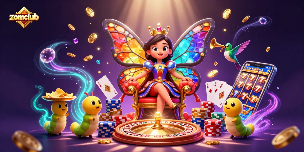 Experience thrilling gameplay at zomclub with vibrant 3D characters and casino elements