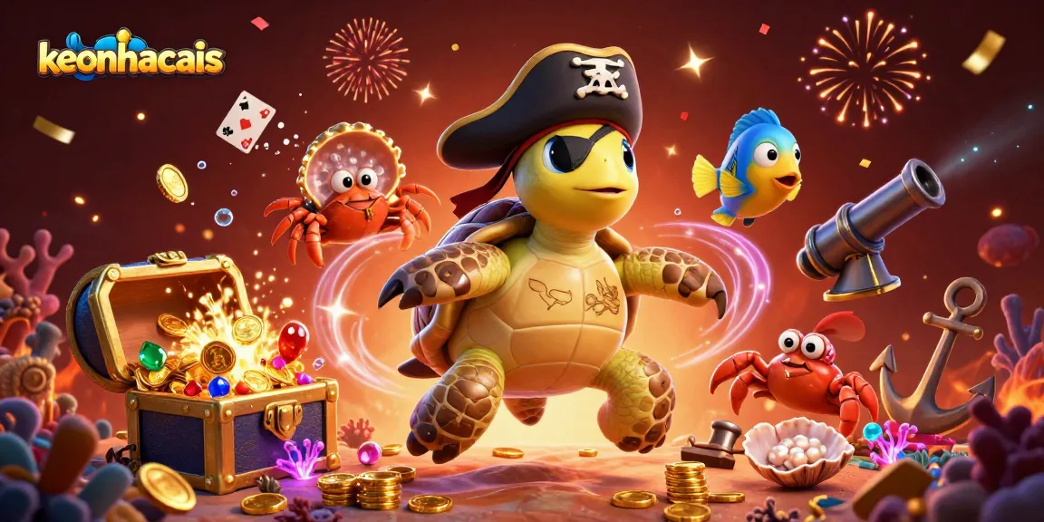 Join the exciting action on keonhacais as the pirate turtle uncovers treasure-filled gambling adventures!
