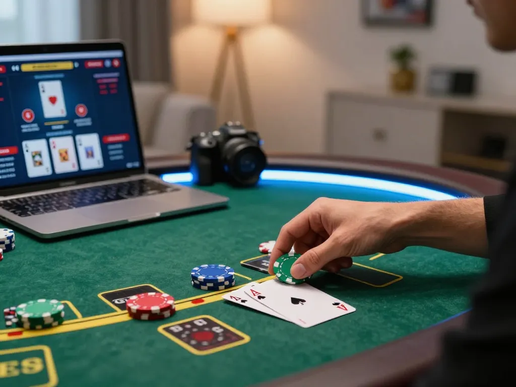 Playing blackjack at the best online casinos in Canada with strategic bets and engaging gameplay.