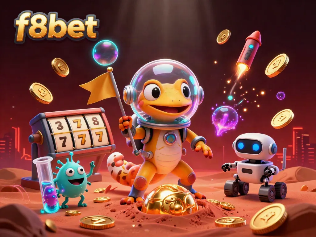 Experience winning opportunities with f8bet in a dazzling Martian casino setting.