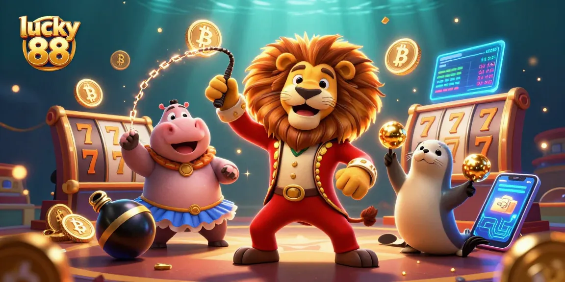 Spin the reels of the lucky 88 slot while enjoying colorful 3D characters and crypto elements.