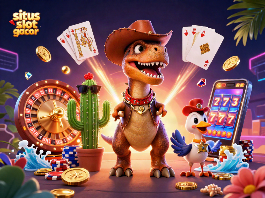 Experience the thrill at situs slot gacor with charming characters, vibrant casino elements, and dynamic action.