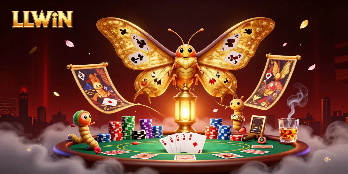 Experience the thrill of LLWIN gaming with vibrant casino elements in a stunning 3D illustration.