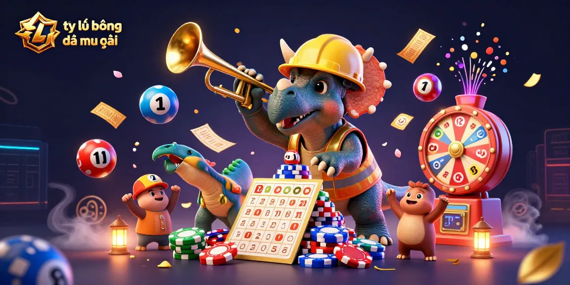 Engage with the vibrant world of tỷ lệ bóng đá nhà cái through a colorful 3D scene featuring dynamic characters and game elements.