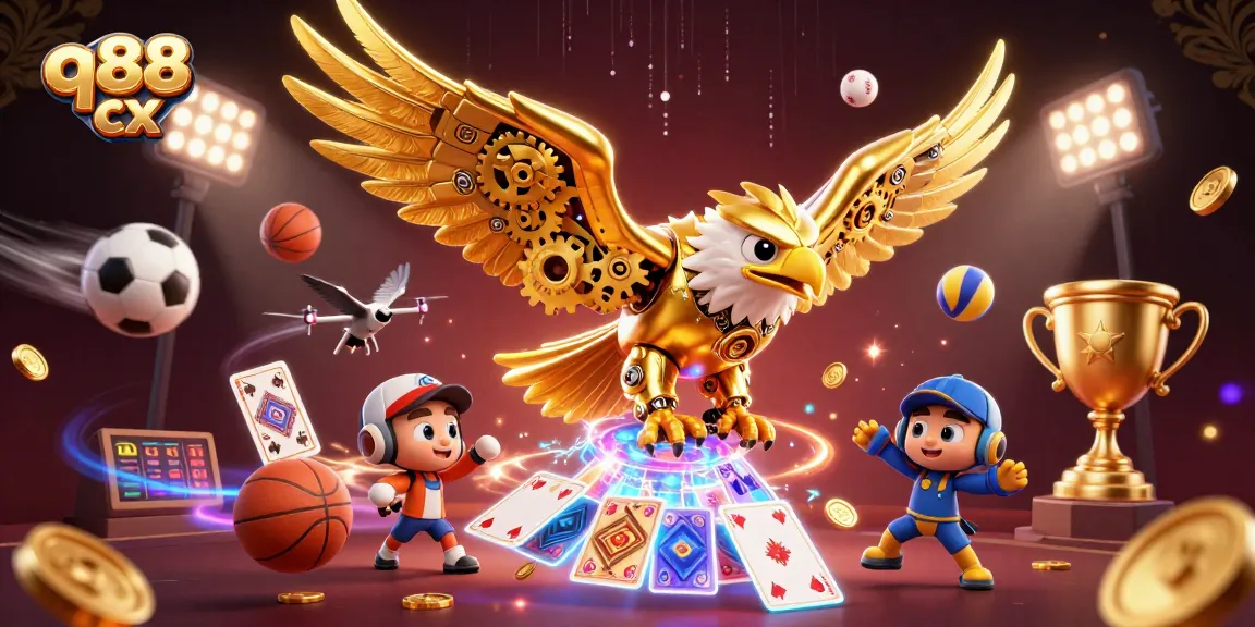 Engage with q88 cx unique gameplay elements through holographic cards and dynamic sports elements.