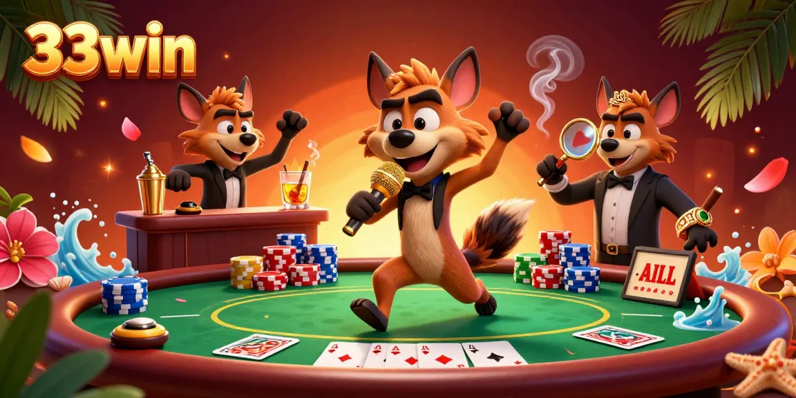 Experience thrilling games at 33win with lively characters in a dynamic casino atmosphere.